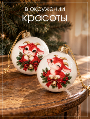 Наклейки переводные для свечей и декора Красная Коза из каталога Наклейки декупажные для декора свечей, яиц, изделий из гипса, в интернет-магазине BPW.style